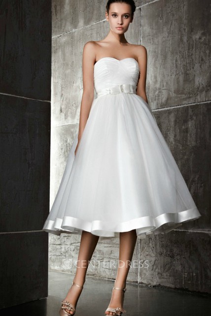 Sweetheart Tea Length Dress