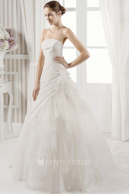Floral Tulle Wedding Dress