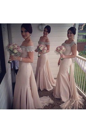 Pastel Pink Bridesmaid Dresses