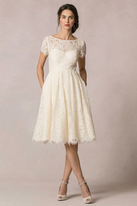 Casual Wedding Dresses Short White Bride Dress For Beach Ucenter