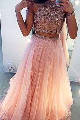 Pink Ombre Prom Dresses 2018