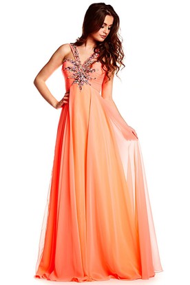 Pink and Orange Prom Dresses