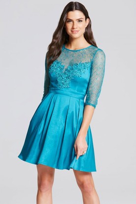 Tiffany Blue Satin Dress