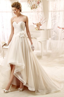High Waist Sweetheart Wedding Dress