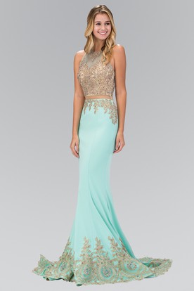 Mint Long Prom Dress