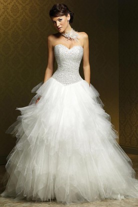 Ruffled Wedding Dress