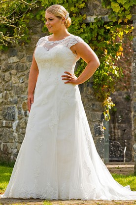 Wedding Dresses For Short Curvy Brides Affordable A Line Scoop Neck Maxi Lace Plus Size Wedding Dress With Liques