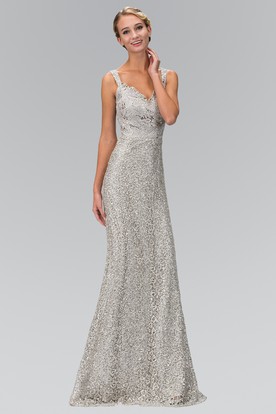 Long-Length Sequin Formal Dresses