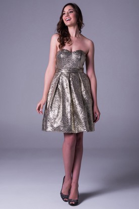Black and Gold Mini Prom Dresses
