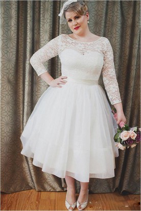 Vintage Style Tea Length Prom Dresses