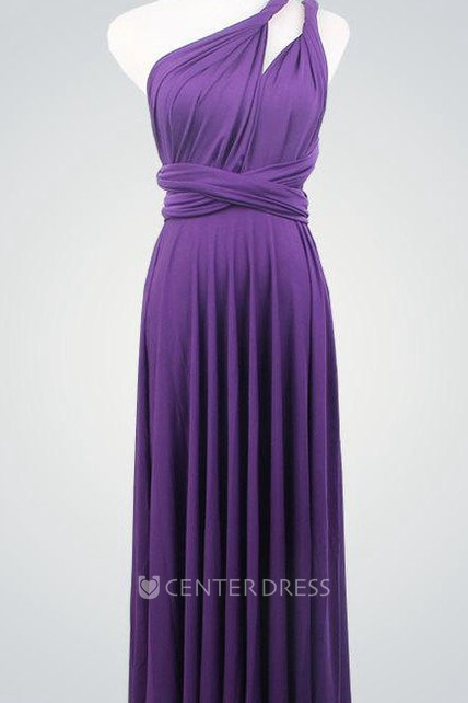 Dark Purple Knee Length Dress