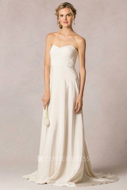 Sheath Satin Wedding Dress