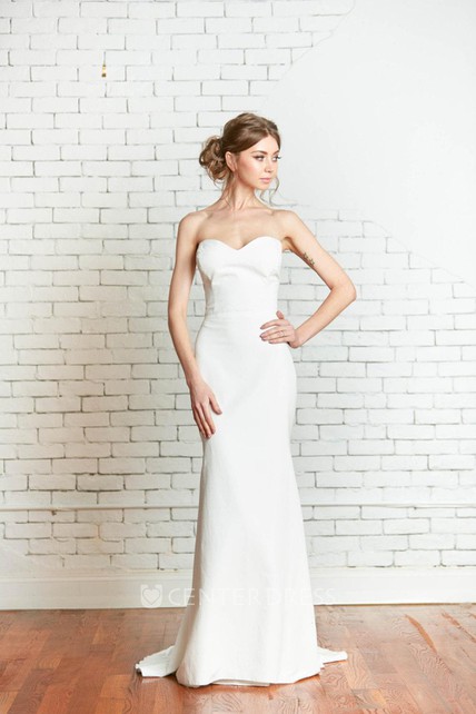 Sweetheart Fit And Flare Simple Style Wedding Dress Ucenter Dress