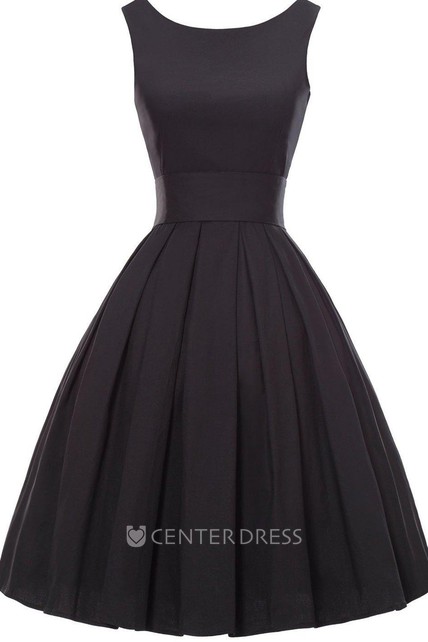black a line knee length dress