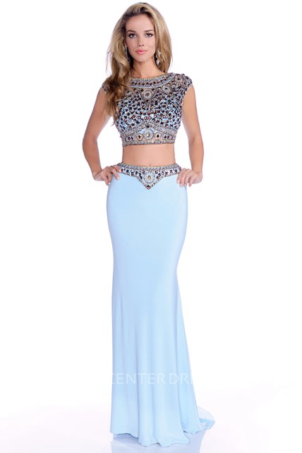 Turquoise Prom Dresses Jewls On Top