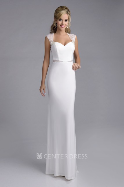 Satin Column Wedding Dress