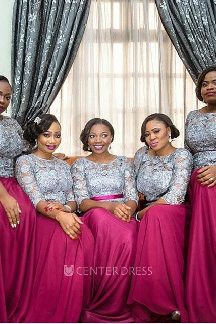 Gorgeous Long Sleeve Lques Bridesmaid Dress Fuchsia Chiffon Gorgeous Long Sleeve Lques Bridesmaid Dress Fuchsia Chiffon