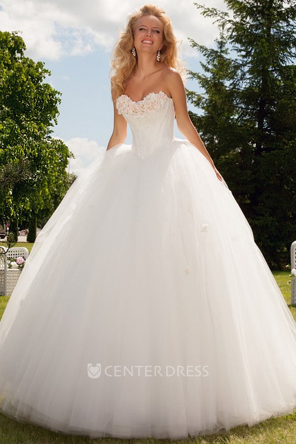 Floral Tulle Wedding Dress
