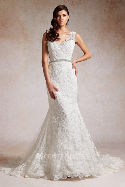 Sleeveless Mermaid Wedding Dress