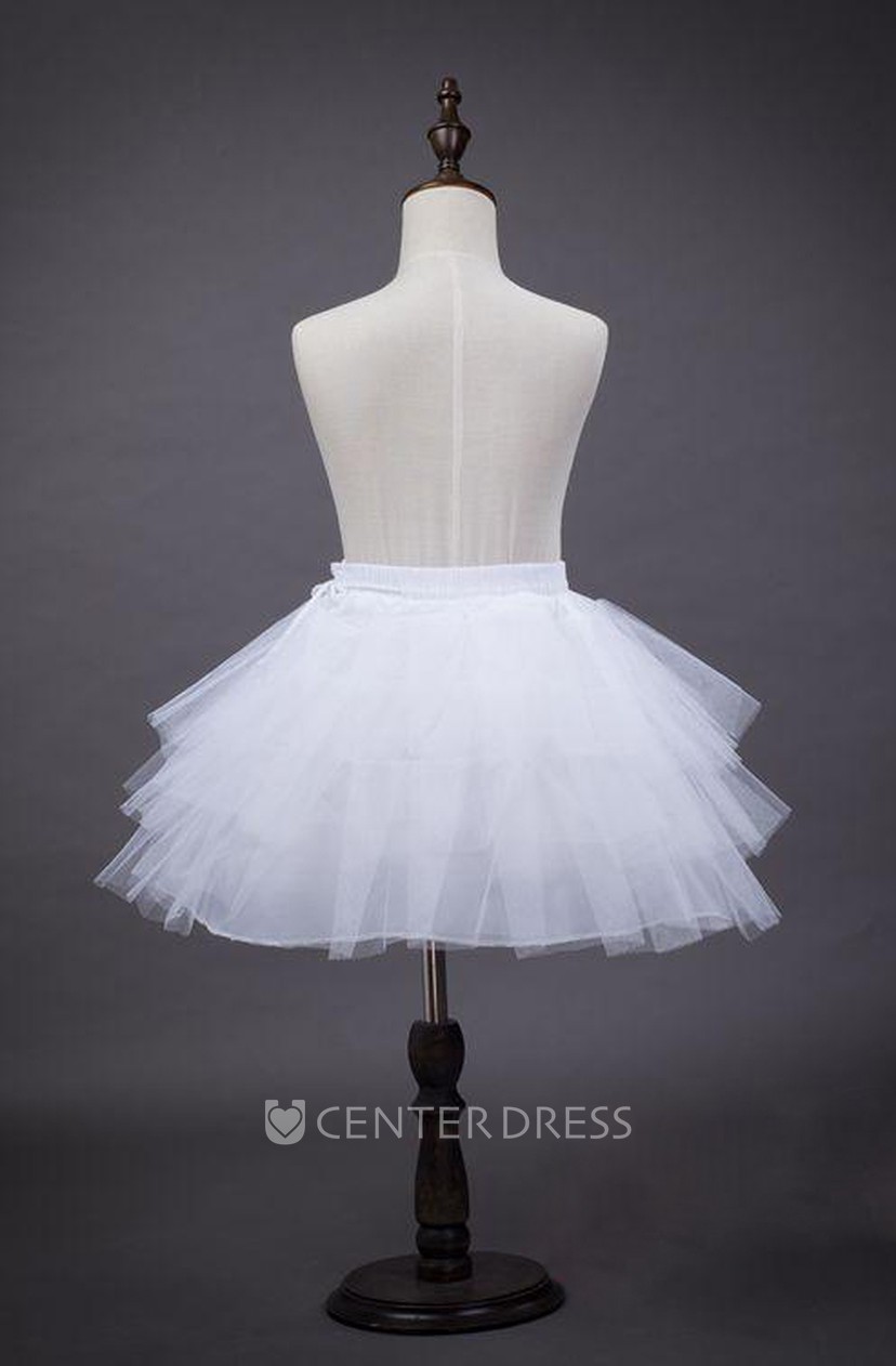 Short Style Three Layer Net Flower Girl Petticoat Wedding Dress