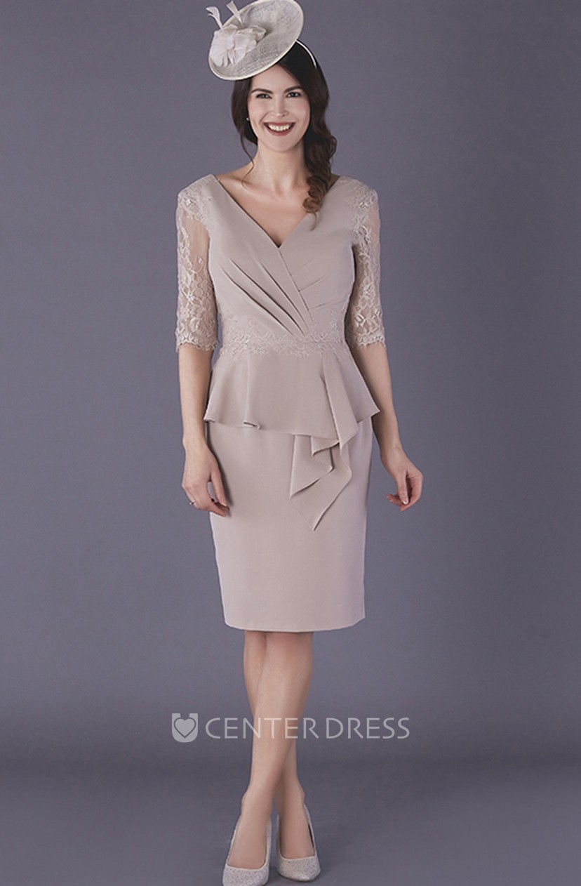 half sleeve mother of the bride dresses