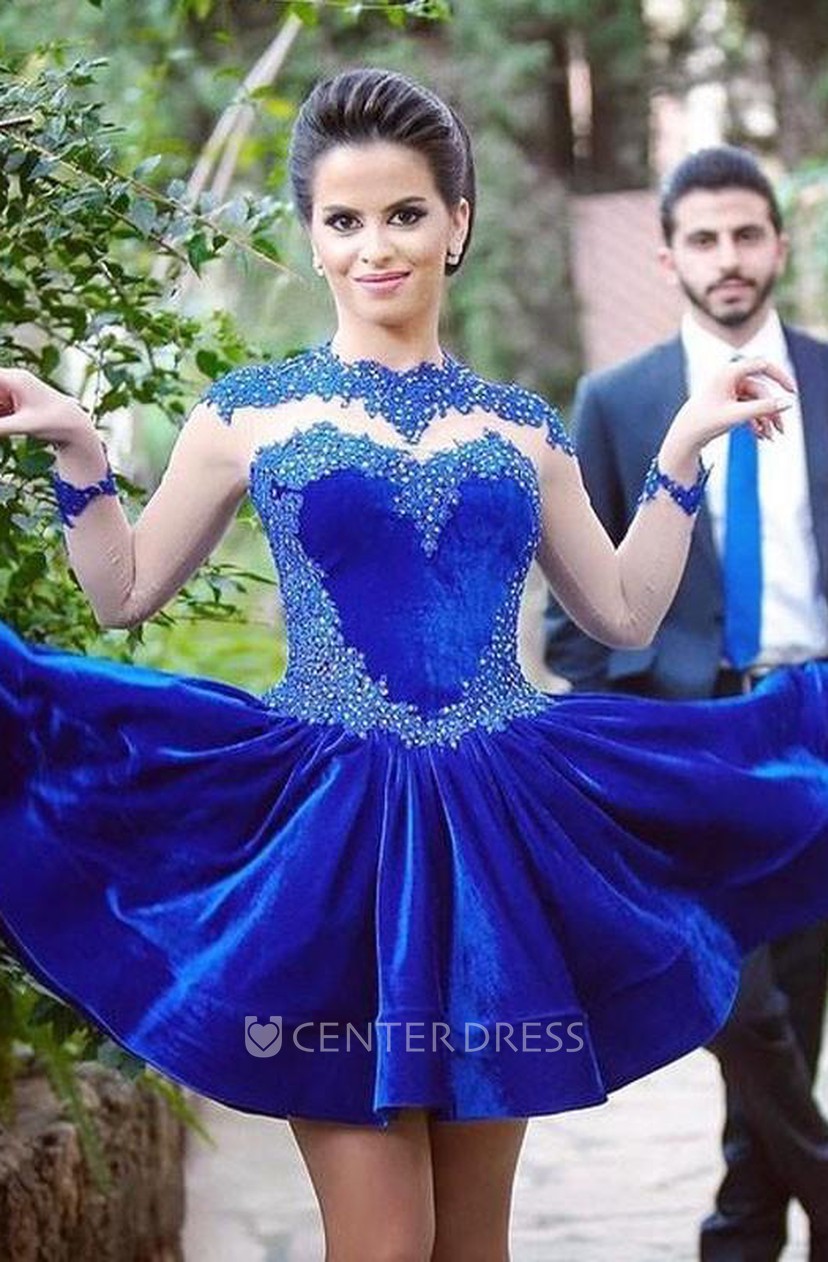 royal blue short homecoming dresses