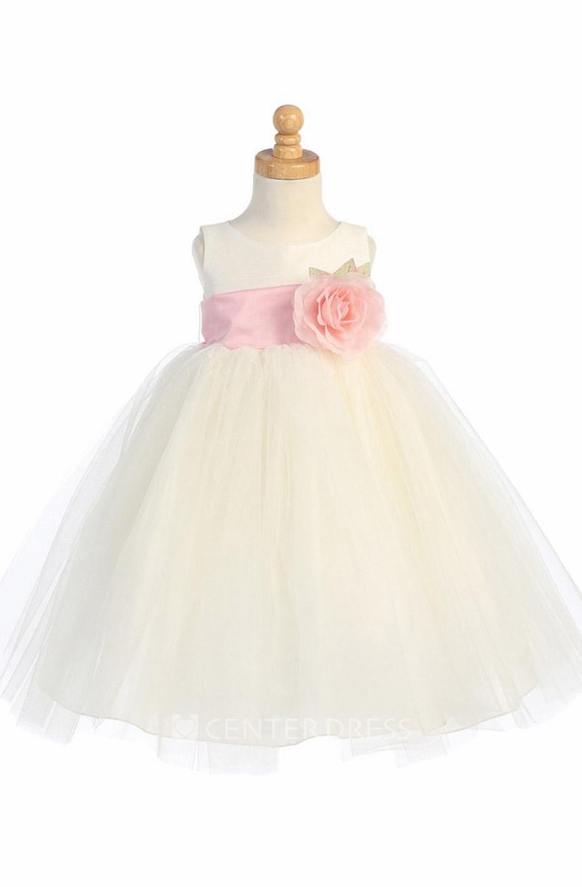 tiered tulle flower girl dress