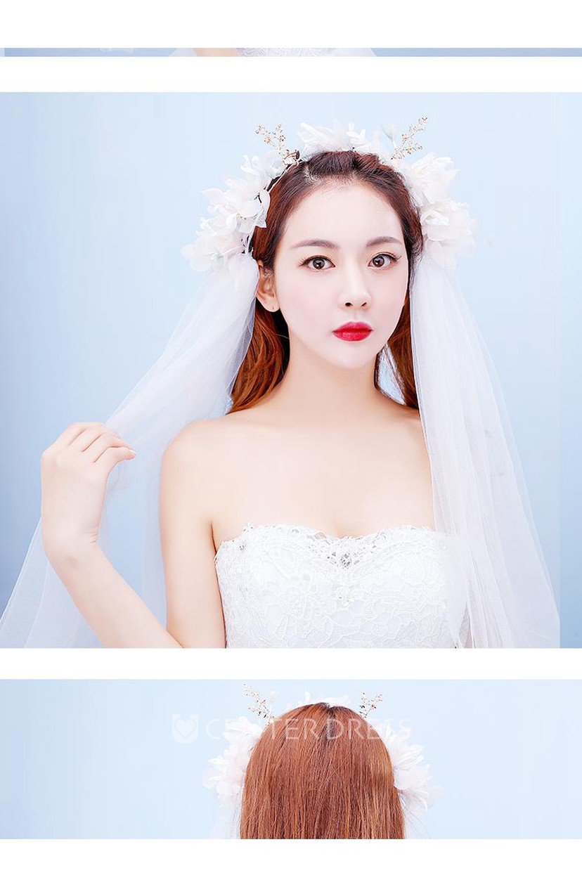 Korean Bride Yarn Short Thread Yarn Bride Qi Floor Wedding Short
