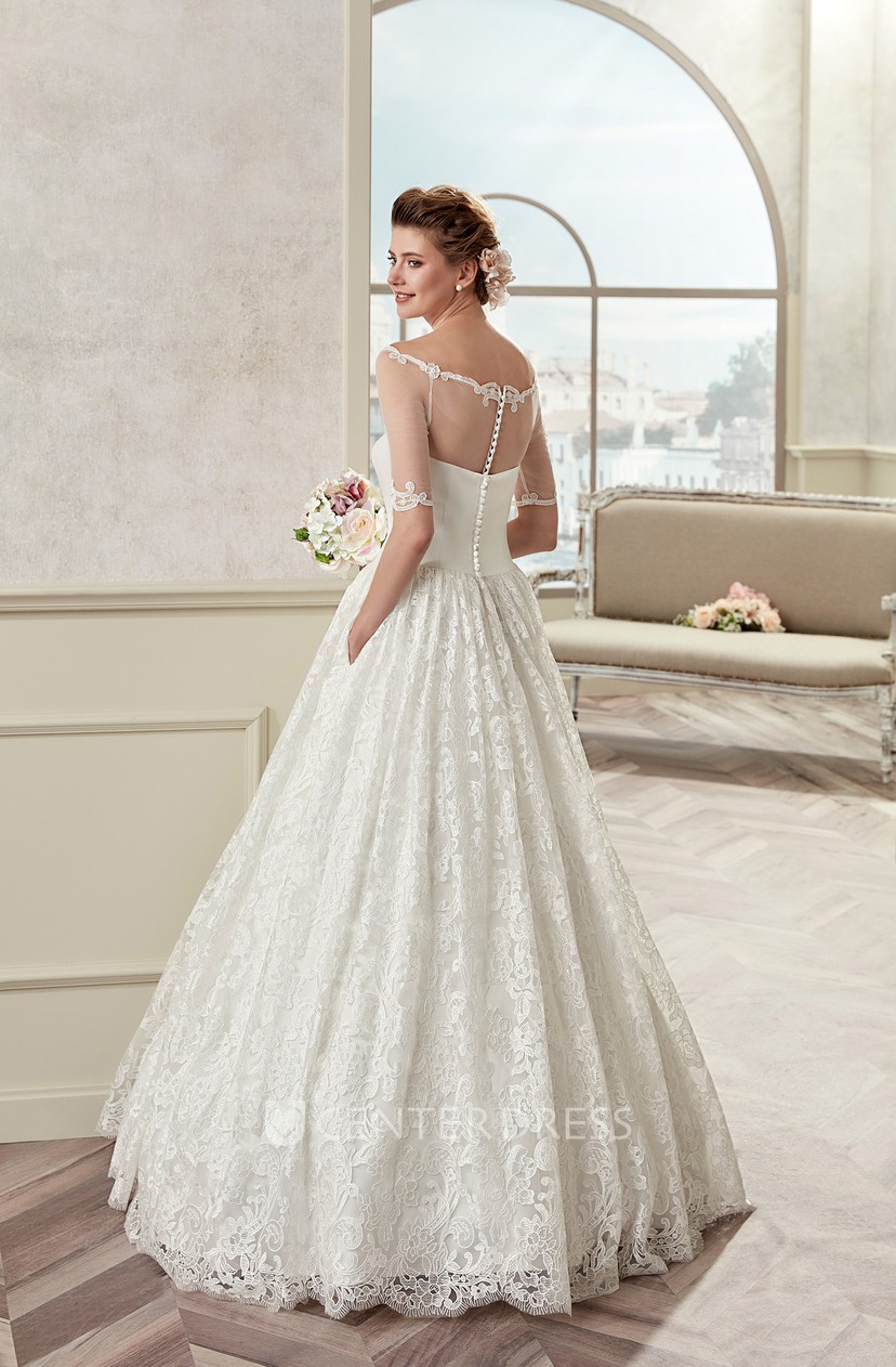 Off Shoulder Wedding Gown Designs